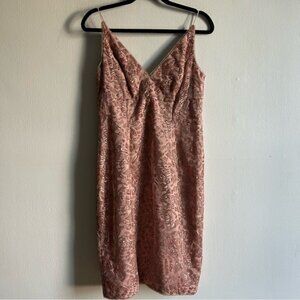 Aidan Mattox Sz 10 Pink Sequin Feminine Embellished Party Dress